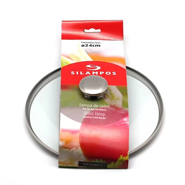 Крышка нержавеющая сталь+стекло 24 см, Silampos, 632000BE8124B - изобр. 7