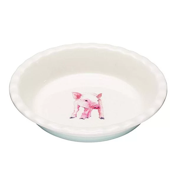 Форма для выпечки Apple Farm 26x5 см, керамика, цвет белый, Kitchen Craft, Великобритания, AFPIE26 - изобр. 7