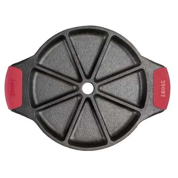 Форма для выпекания с силиконовыми прихватами, 8 отделений, диаметр 23 см, чугун, Lodge, США, BW8WPA1 - изобр. 8