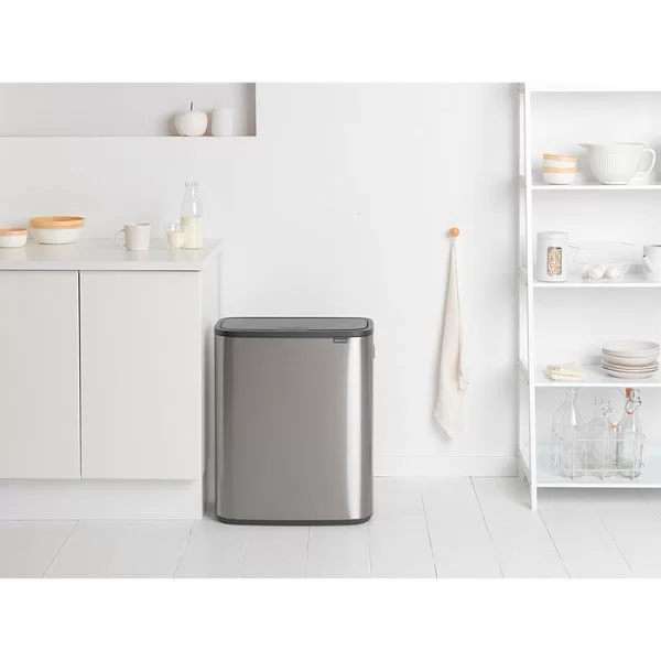Мусорный бак Touch Bin Bo объем 60 л, 54,5x31,2x65,6 см, нержавеющая сталь, цвет стальной матовый, Brabantia, Бельгия, 223082 - изобр. 8