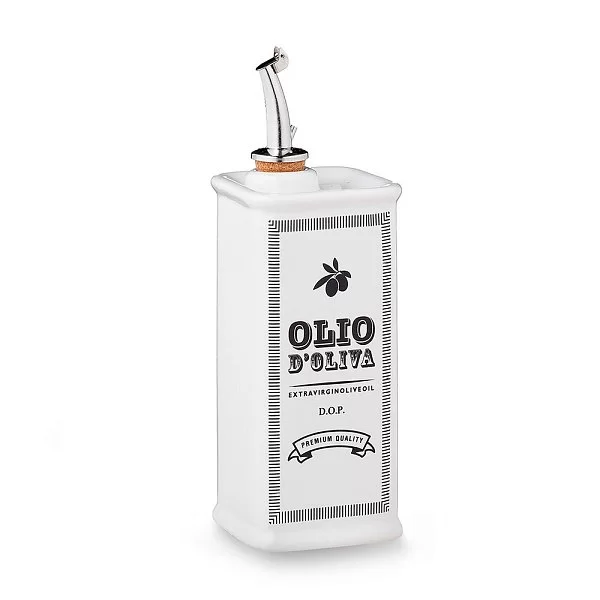 Бутылка для масла прямоугольная Oliere Vintage 500 мл, материал керамика, цвет белый, Nuova Cer, Италия, 9506-BCO - изобр. 7