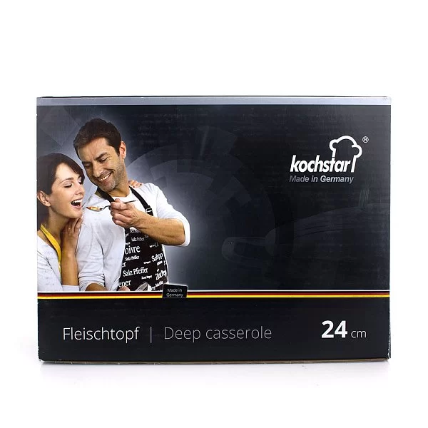 Кастрюля эмалированная с крышкой 6,1 л, цвет красный, диаметр 24 см, Kochstar, Германия, 5000991124 - изобр. 11