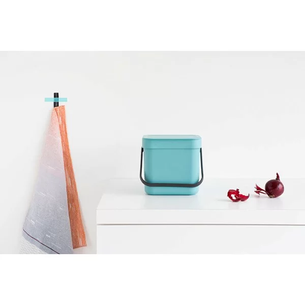 Мусорное ведро Sort & Go объем 3 л, 13,9x18,8,x17,4 см, материал пластик, цвет мятный, Brabantia, Бельгия, 209826 - изобр. 9