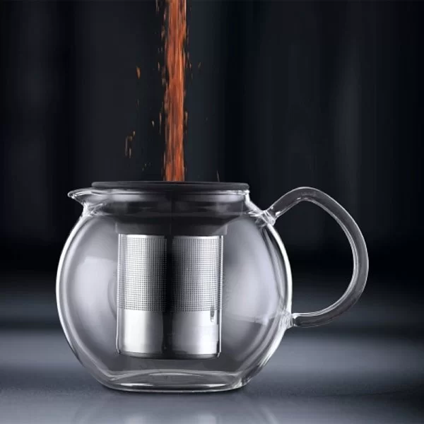 Чайник заварочный с прессом 1л, стекло + пробка, Bodum, 1801-109S - изобр. 8