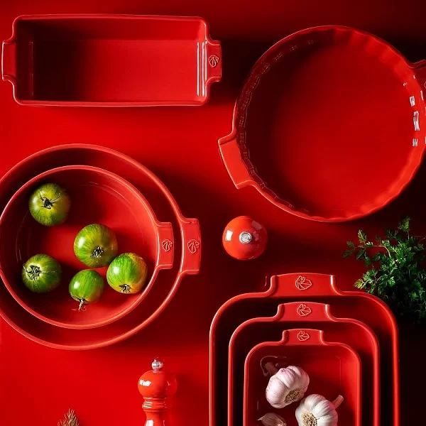 Форма для пирога, диаметр 33 см, цвет красный, керамика, Peugeot, Франция, 60398 - изобр. 8