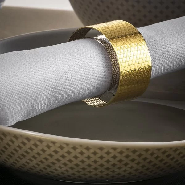 Набор из 2-х колец для салфеток Aurea в подарочной упаковке, хрусталь, цвет золотой, Eisch, Германия, 76690552 - изобр. 9