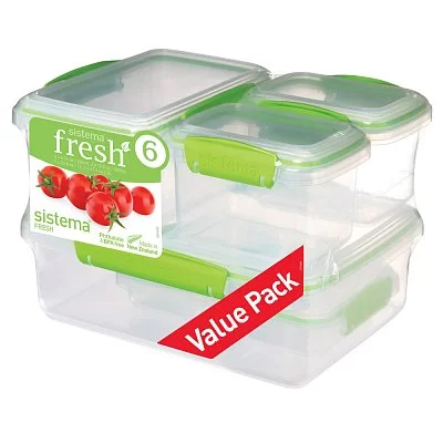 Набор из 3-х пищевых контейнеров FRESH 15,5х15х16 см, материал пластик, цвет голубой, Sistema, Новая Зеландия, SI921630 - изобр. 38