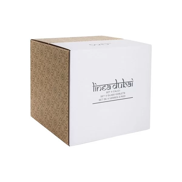 Набор из 4 бокалов для вина 400 мл Dubai, цвет янтарный, стекло, WD Lifestyle, Италия, WD-475A - изобр. 8