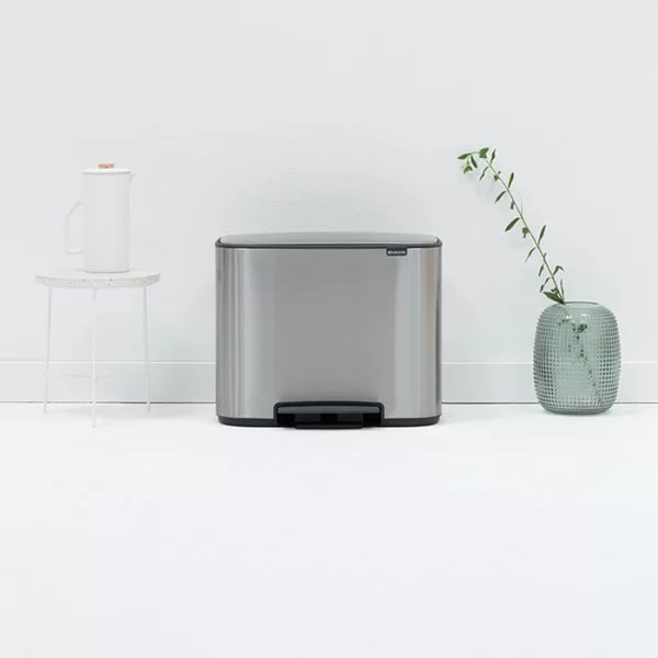 Мусорный бак 3 секции Pedal Bin Bo, 3x11л, стальной матовый, Brabantia, 121128 - изобр. 9