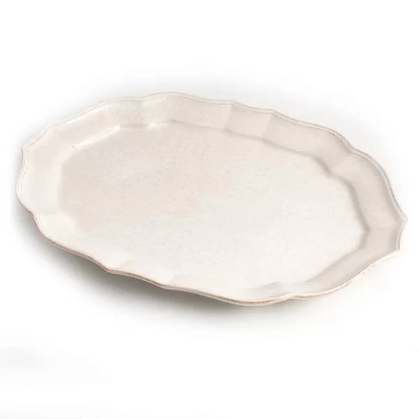 Блюдо овальное Impressions 45x32 см, керамика, цвет белый, Costa Nova, Португалия, SA461-00804A(IM535-WHI) - изобр. 8