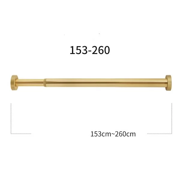 Карниз для ванной комнаты Covert 153-260 см, алюминий, цвет золотой, Carnation Home Fashions, США, TSR-CV260/64 - изобр. 9