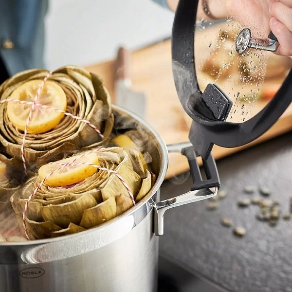 Кастрюля высокая с крышкой Silence PRO 8,7 л, диаметр 24 см, нержавеющая сталь 18/10, Германия, 91963 Roesle - изобр. 10