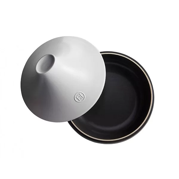 Тажин керамический Delight 4 л индукционный диаметр 33 см, цвет графит + белый, Emile Henry, Франция, 776632 - изобр. 8