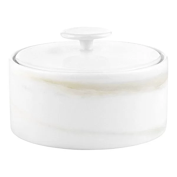 Сахарница с крышкой Vera Wang Venato Imperial 10x5 см, 200 мл, материал фарфор, цвет белый, Wedgwood, Великобритания, 40024337 - изобр. 7