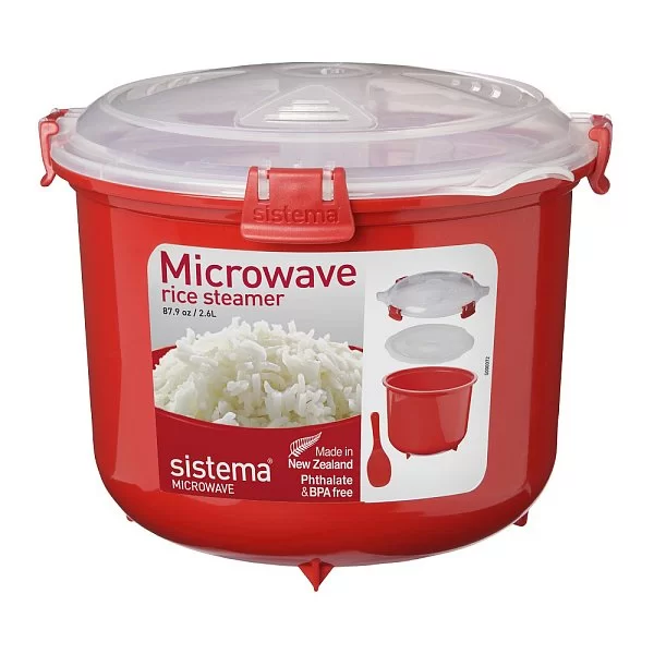Рисоварка MICROWAVE 22х19х15 см, материал пластик, цвет красный, Sistema, Новая Зеландия, SI1110 - изобр. 8