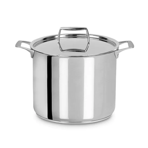 Высокая кастрюля с крышкой Castel'Pro 22 см, объем 7,2 л, нержавеющая сталь 18/10, зеркальная полировка, Cristel, Франция, M22CPF - изобр. 7