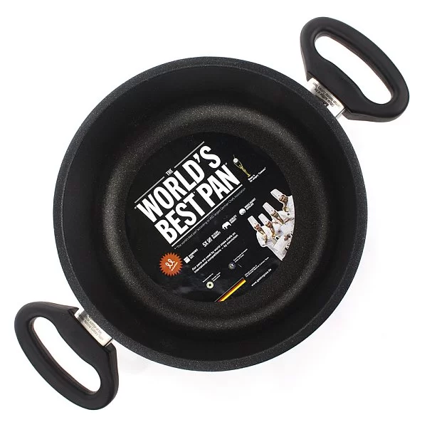 Сотейник 20 см с антипригарным покрытием индукция, высота 8 см, объем 1,8 л, AMT Gastroguss, AMT I-820 - изобр. 11