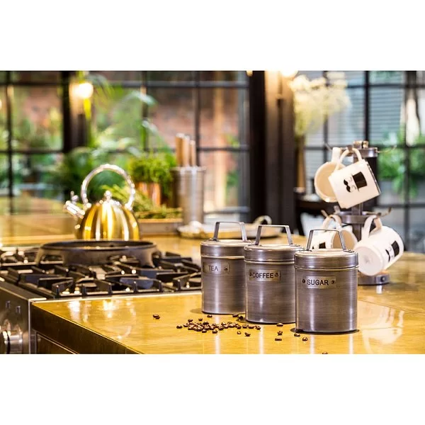 Емкость для хранения чая Industrial Kitchen 10x16,5 см, объем 1 л, материал металл, цвет серый, Kitchen Craft, Великобритания, INDTEA - изобр. 10