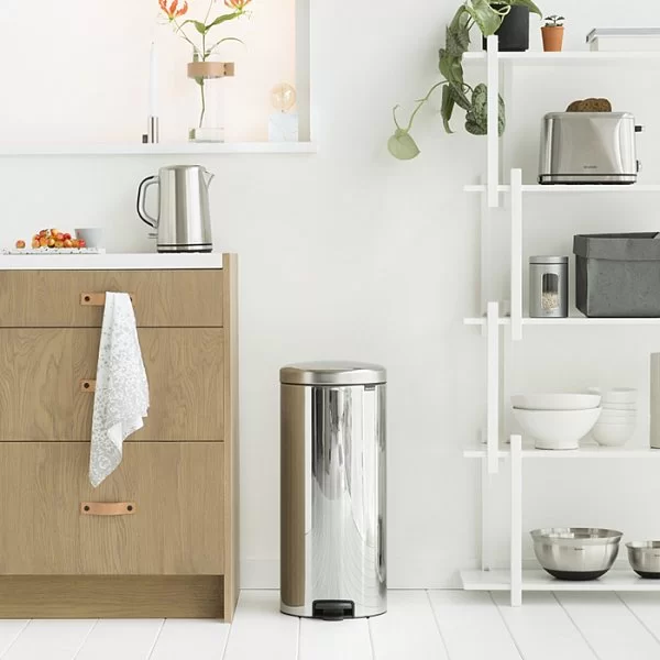 Мусорный бак с педалью 30л, металлическое внутреннее ведро, Brabantia, 114762 - изобр. 11
