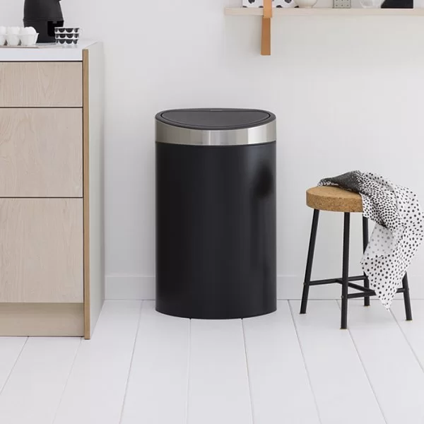 Мусорный бак Touch Bin New 40л, черный матовый, Brabantia, 114847 - изобр. 11