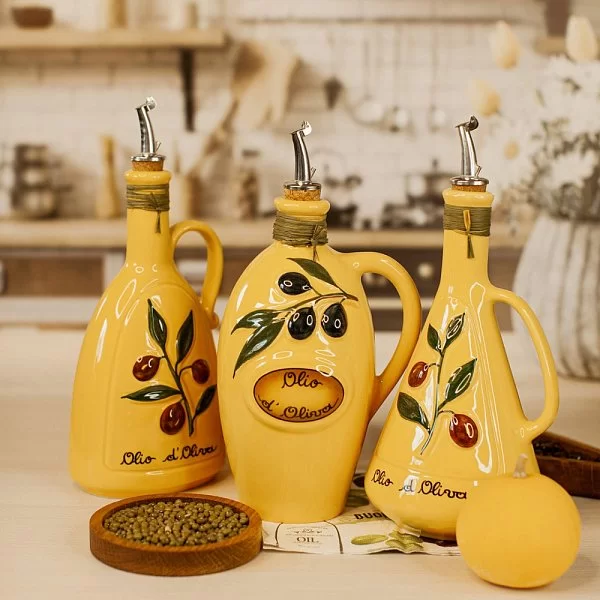 Бутылка для масла Giallo Sole 750 мл, керамика, Nuova Cer, Италия, 8155-GSO - изобр. 8
