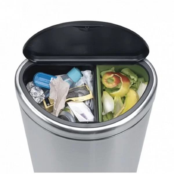 Мусорный бак TOUCH BIN двухсекционный объем 10 + 23 л, стальной, Brabantia, 378720 - изобр. 9