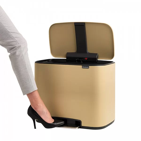 Мусорный бак 3 секции Pedal Bin Bo, 3x11л, цвет минерально-золотой, Brabantia, 121500 - изобр. 15