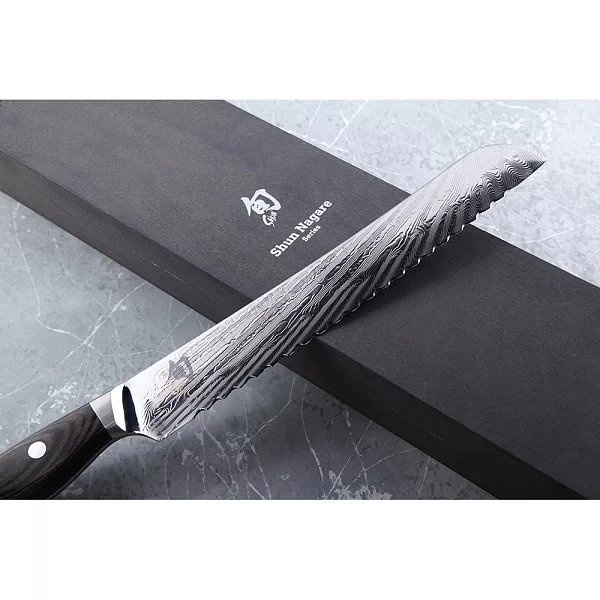 Нож кухонный для хлеба Pankiri длина лезвия 22,8 см, coreless Laminate with Japanese VG-10, Kai, Япония, NDC-0705 - изобр. 8