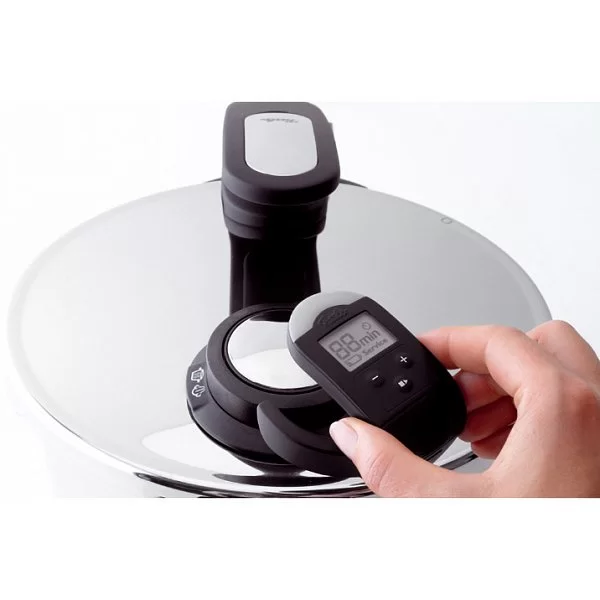 Скороварка с паровой вставкой и таймером из нержавеющей стали Vitavit® Edition, объем 4,5 л, диаметр 22 см, Fissler, Германия, 6303000407 - изобр. 10