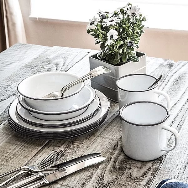 Эмалированная форма для выпечки, диаметр 22 см, цвет серый, сталь, Kitchen Craft, Великобритания, LNENRDPIE22 - изобр. 8