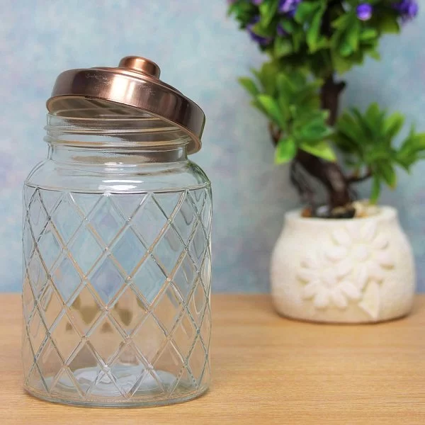 Ёмкость для хранения средняя Glass Jars Lattice, диаметр 10,5 см, материал стекло, T&G, Великобритания, 13101 - изобр. 8