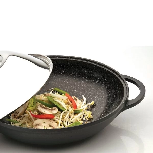 Казан-вок с крышкой антипригарный Cast Line, диаметр 32 см, объем 5 л, цвет черный, алюминий, Berghoff, Бельгия, 2306239 - изобр. 8