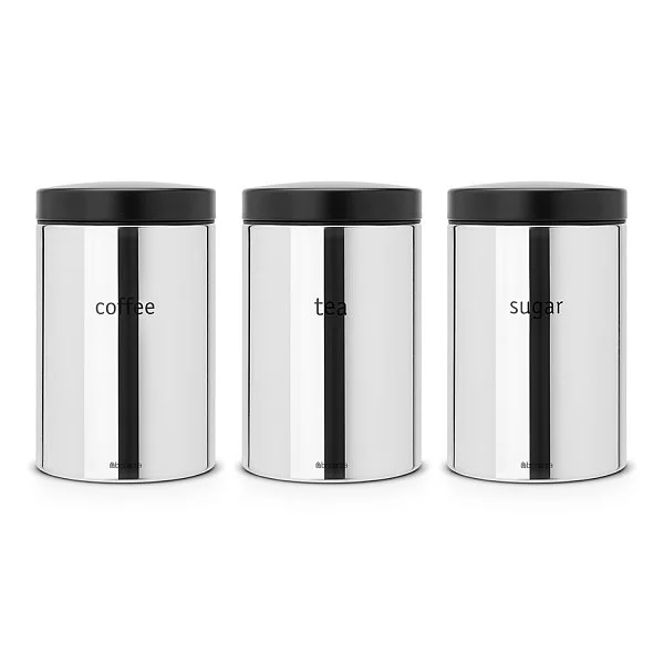 Набор контейнеров 3 шт, 1,4л, хром, Brabantia, 204166 - изобр. 7