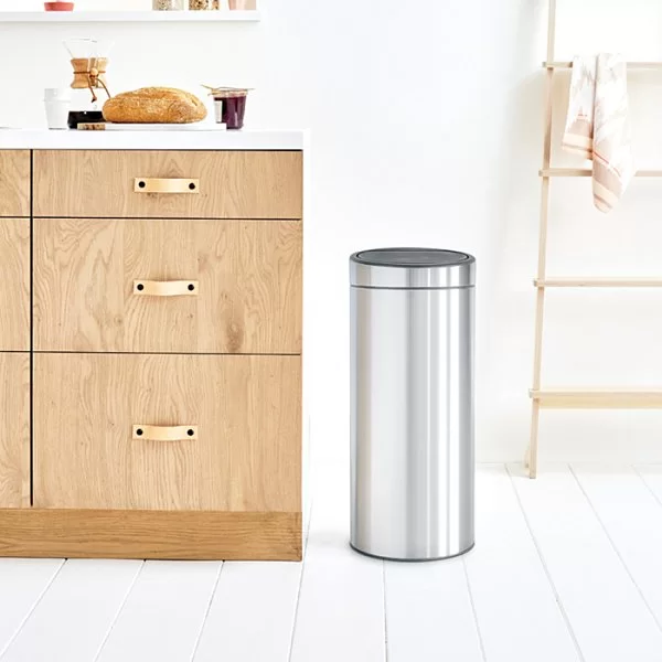 Мусорный бак Touch Bin New 30л, стальной матовый, Brabantia, 115349 - изобр. 10