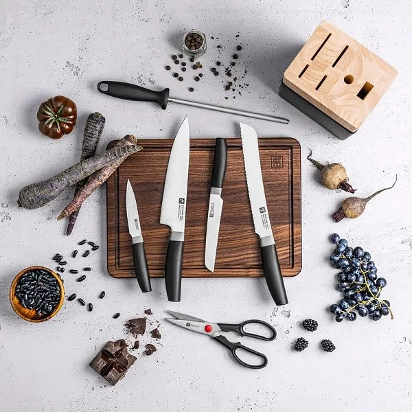 Набор кухонных ножей в подставке Now S, 7 предметов, сталь + каучуковое дерево, Zwilling J.A. Henckels, Германия, 54532-007 - изобр. 16
