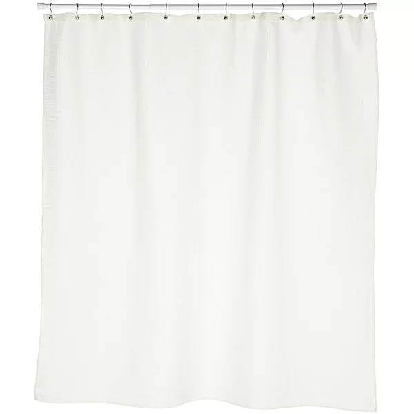 Шторка для ванной Waffle Weave White 183x213 см, цвет белый, материал полиэстер, Carnation Home Fashions, США, FCOT1/XL/21 - изобр. 7