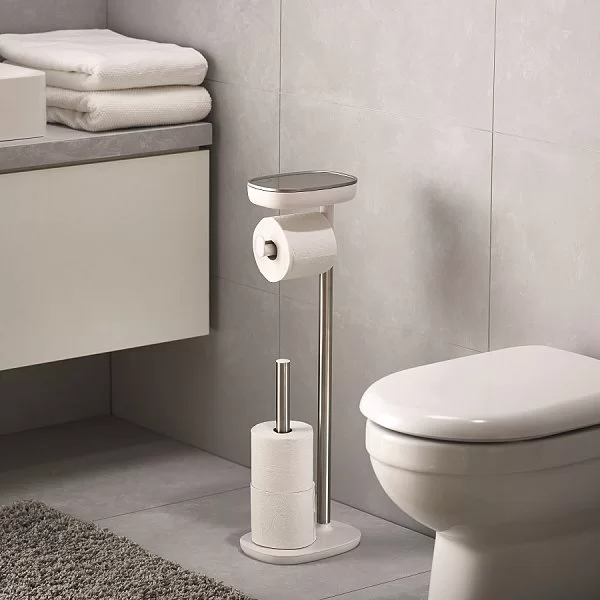Держатель для туалетной бумаги с подносом EasyStore 22,5x68x16,7см, цвет металик, материал нержавеющая сталь, Joseph Joseph, Великобритания, 70518 - изобр. 10