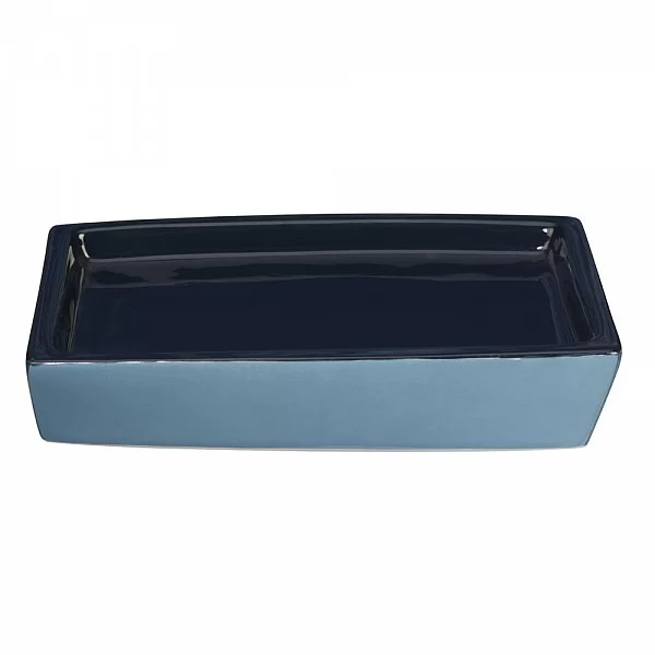 Мыльница Wavelength 10х15х3 см, материал керамика, Creative Bath, США, WVL56BLU - изобр. 7