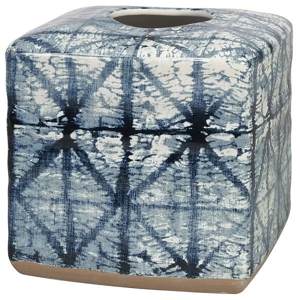 Бокс для салфеток Shibori 16х16х16 см, материал керамика, Creative Bath, США, SHB58IND - изобр. 7