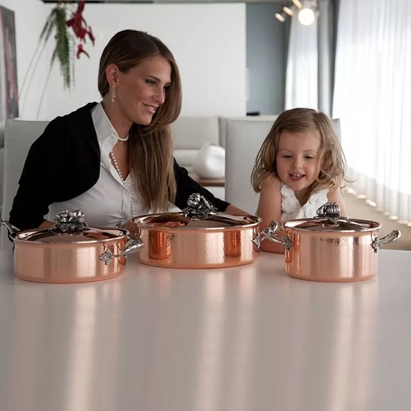 Кастрюля низкая с декорированной крышкой Opus Cupra, объем 5л, медь + нержавеющая сталь, Ruffoni, CH26 Ruffoni - изобр. 12