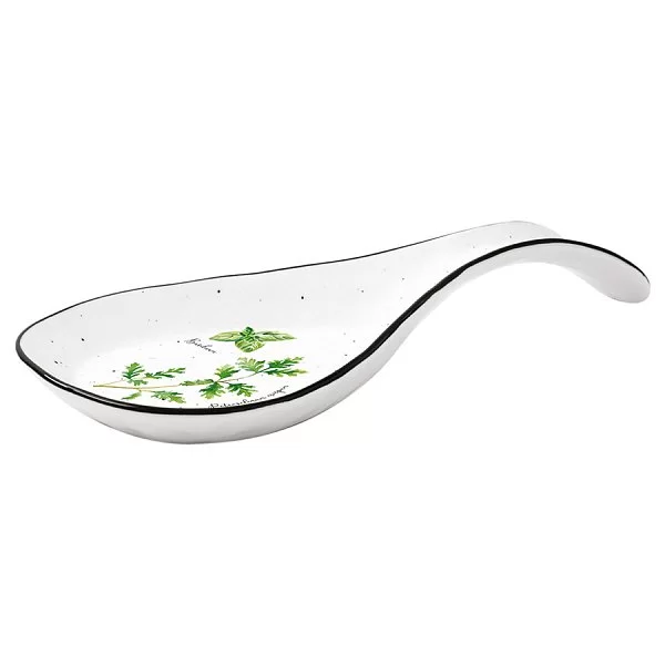 Фарфоровая ложка-подставка Herbarium 26х12 см, цвет белый, Easy Life, Италия, EL-R2214_HERU - изобр. 7