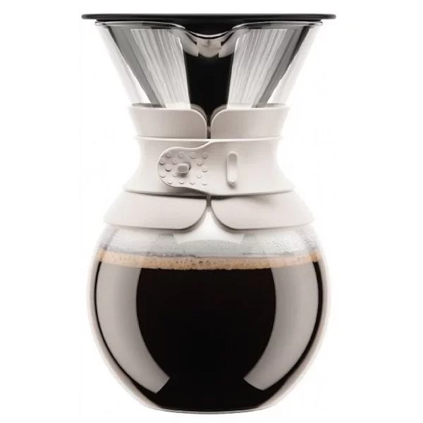 Кофейник с фильтром Pour Over 1 л ,цвет белый, материал стекло, Bodum, Швейцария, 11571-913S - изобр. 7