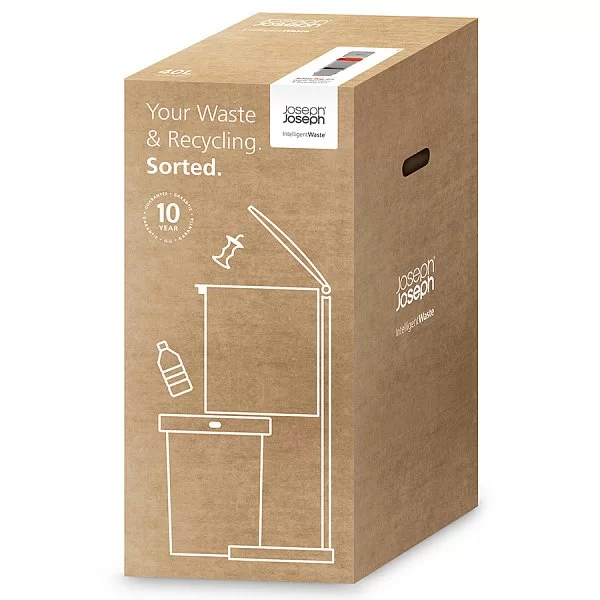 Контейнер для мусора с двумя баками Totem Pop 40 л, сталь, цвет серый, Joseph Joseph, Великобритания, 30092 - изобр. 9