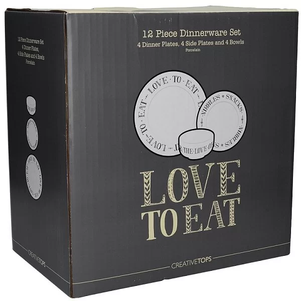 Обеденный набор посуды Stir It Up на 4 персоны, 12 предметов, цвет белый, фарфор, Kitchen Craft, Великобритания, 5199918 - изобр. 8