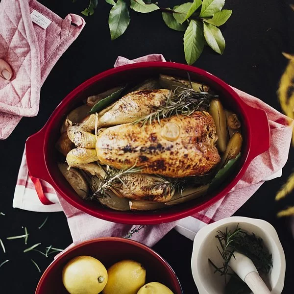 Форма для запекания курицы 35х23х20см, гранат, Emile Henry, 348442 - изобр. 9