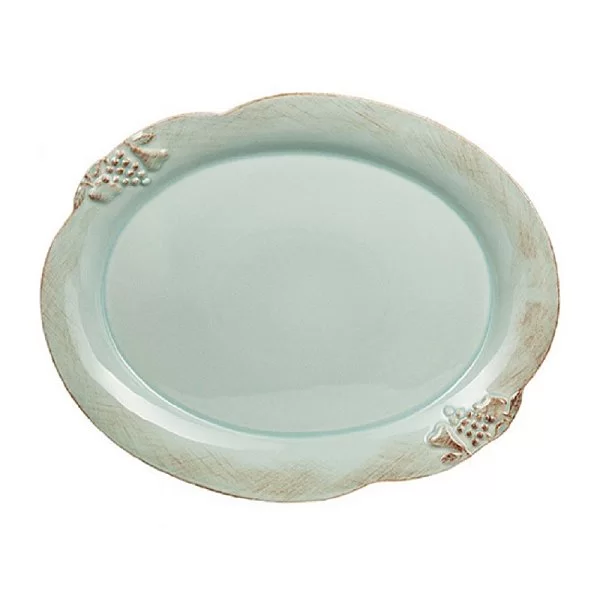 Блюдо овальное Madeira Harvest 40x3x32 см, материал керамика, цвет бирюзовый, Costa Nova, Португалия, MA289-BLU(MA403-00201D) - изобр. 7
