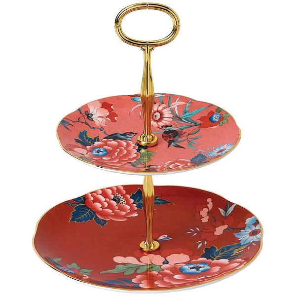 Этажерка для пирожных Paeonia Blush 21 см, материал фарфор, цвет коралловый, Wedgwood, Великобритания, WGW-40032134 - изобр. 7