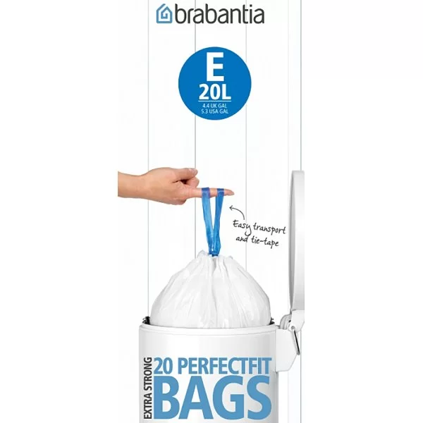 Мешки для мусора PerfectFit, 20л, размер E, 20шт, Brabantia, 245329 - изобр. 9