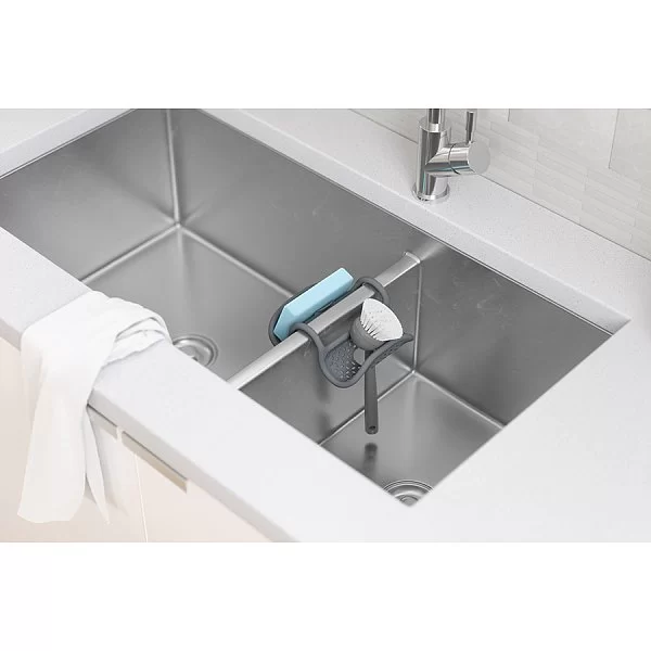 Органайзер для раковины Sling Flex 29x14x1 см, материал термопластичная резина, цвет серый, Umbra, Канада, 1012330-149 - изобр. 9