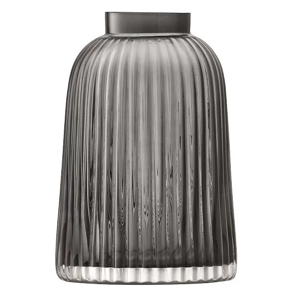 Ваза Pleat 21 см цвет серый, выдувное стекло, LSA International, Великобритания, G1399-20-847 - изобр. 7